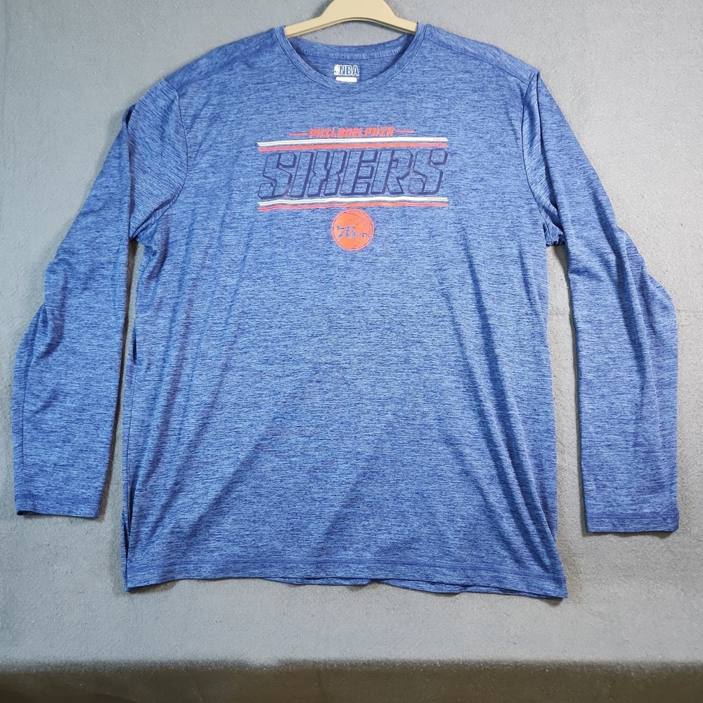 NBA TX3 Long Sleeve Men's 2XL Lightweight Phlladelphia Sixers 79ers print